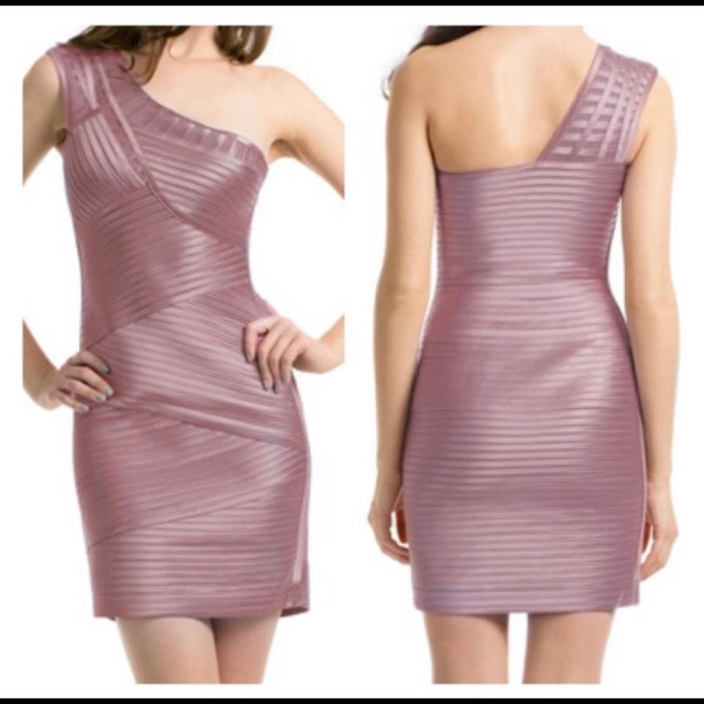 BCBG MaxAzria Eden Bandage One Shoulder Dress